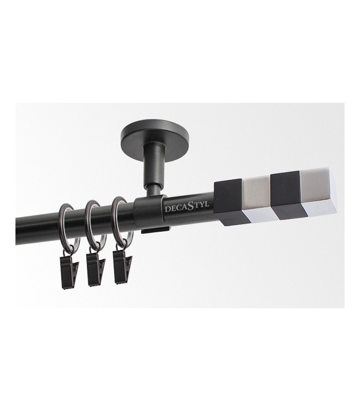 Jaja Garnýž 19mm černá Kvadrat jednotyčová stropní 320cm
