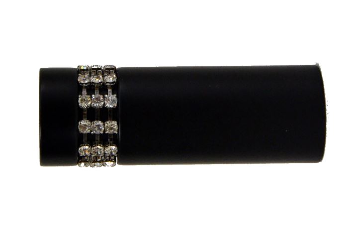 Jaja Garnýž 19mm černá Cylinder Crystal jednotyčová 160cm