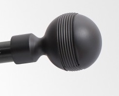 Jaja Garnýž černá matná 19mm Gabi dvoutyčová simple 320cm